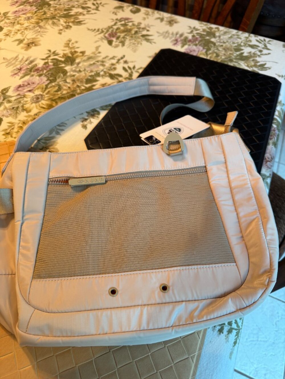 Pajar Harrow Adjustable Shoulder Bag Nylon 15 1/4"W x 13"H x 6"D Nude